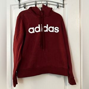 Women's Burgundy Adidas Hoodie women's 1X sweatshirt plus size athleisure cozy